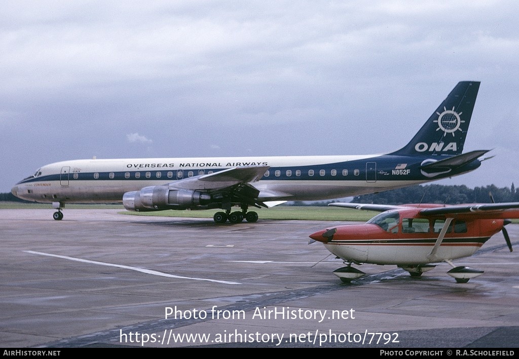 Aircraft Photo of N852F | Douglas DC-8-55CF Jet Trader | Overseas National Airways - ONA | AirHistory.net #7792