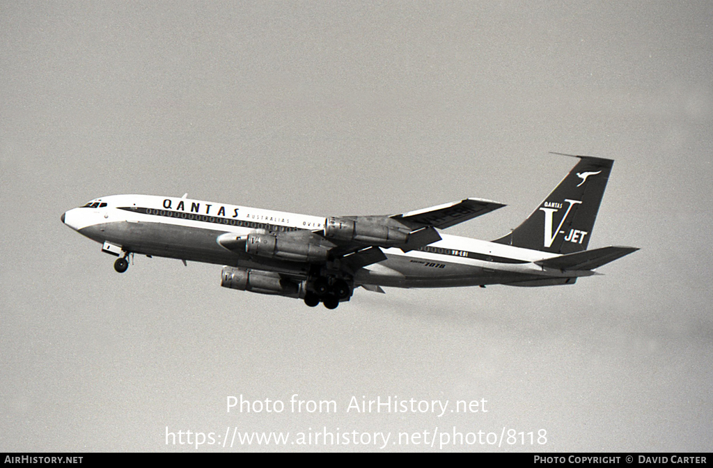 Aircraft Photo of VH-EBI | Boeing 707-138B | Qantas | AirHistory.net #8118