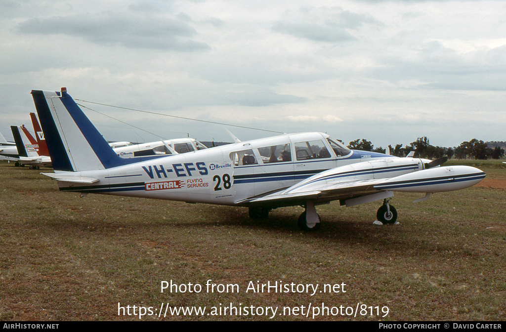 Aircraft Photo of VH-EFS | Piper PA-30-160 Twin Comanche B | Central Flying Services | AirHistory.net #8119