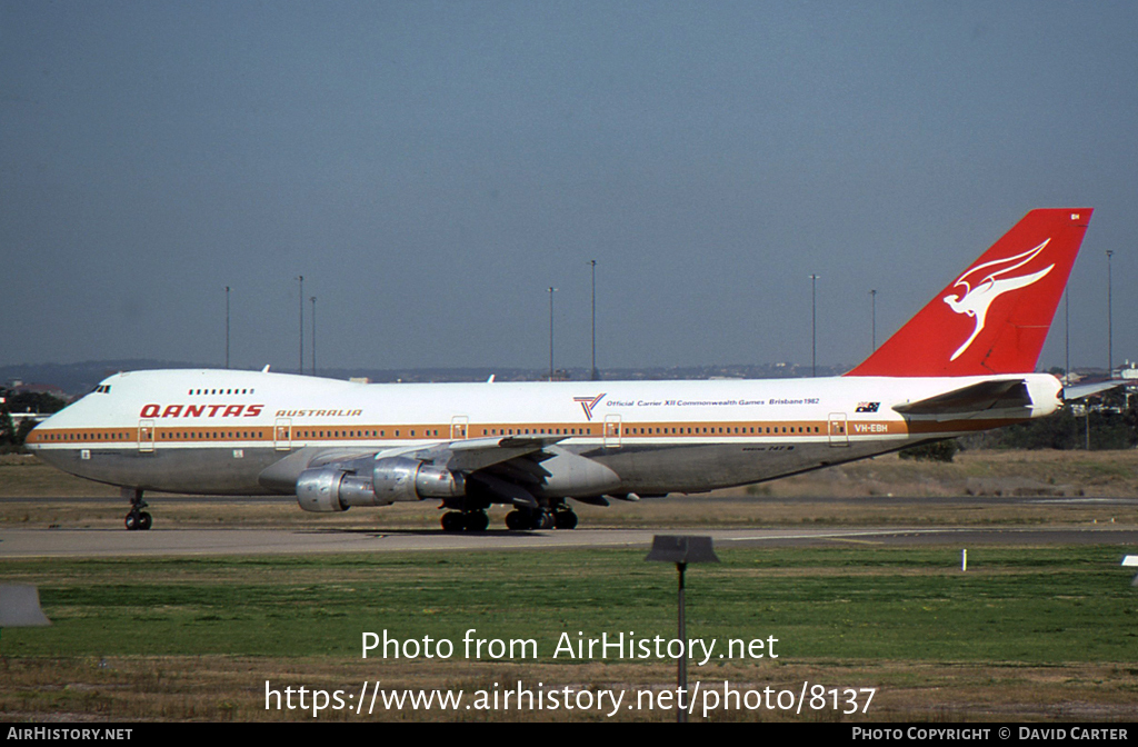 Aircraft Photo of VH-EBH | Boeing 747-238B | Qantas | AirHistory.net #8137