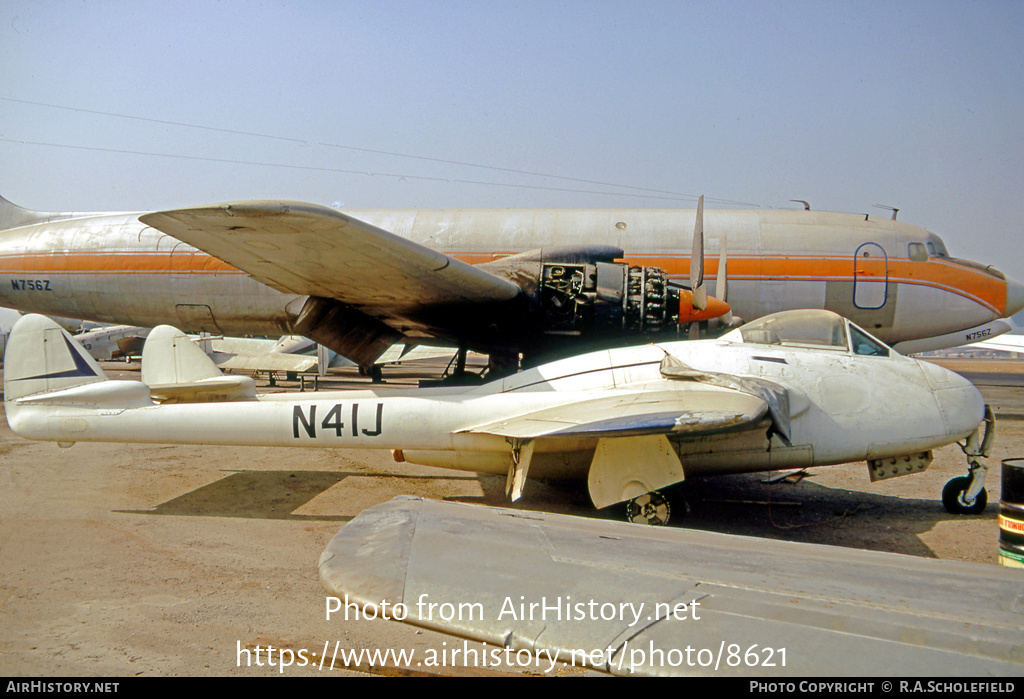 Aircraft Photo of N41J | De Havilland D.H. 100 Vampire F3 | AirHistory.net #8621