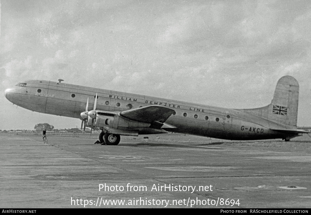 Aircraft Photo of G-AKCD | Avro 689 Tudor 5 | William Dempster Line | AirHistory.net #8694