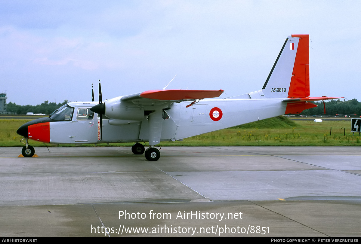 Aircraft Photo of AS9819 | Pilatus Britten-Norman BN-2B-26 Islander | Malta - Air Force | AirHistory.net #8851