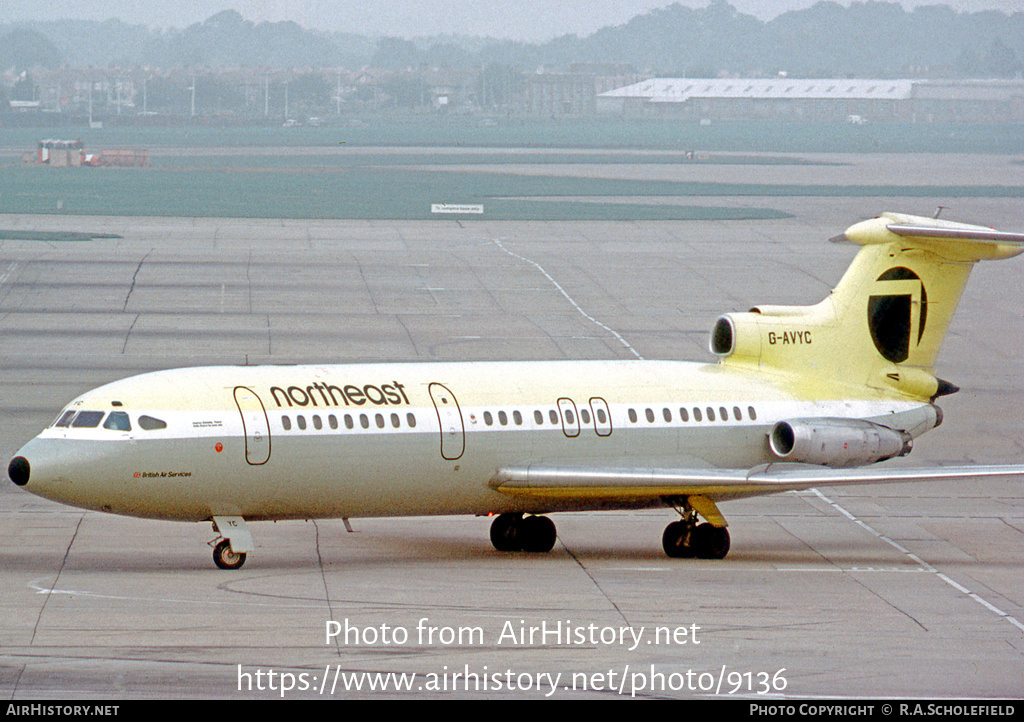 Aircraft Photo of G-AVYC | Hawker Siddeley HS-121 Trident 1E | Northeast Airlines | AirHistory.net #9136