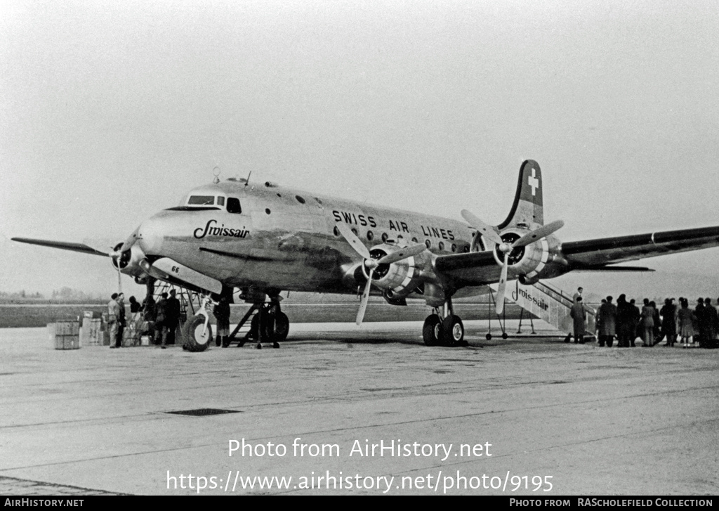 Aircraft Photo of HB-ILA | Douglas DC-4-1009 | Swissair - Swiss Air Lines | AirHistory.net #9195