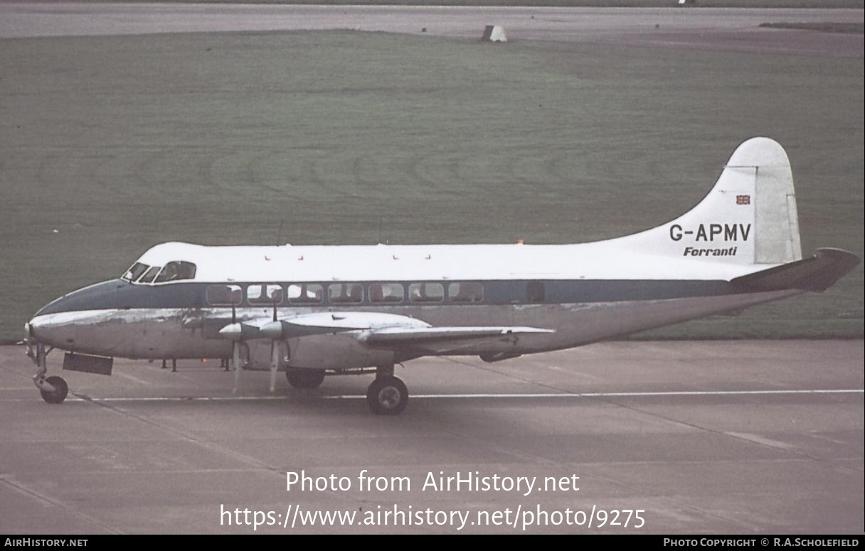 Aircraft Photo of G-APMV | De Havilland D.H. 114 Heron 2 | Ferranti | AirHistory.net #9275