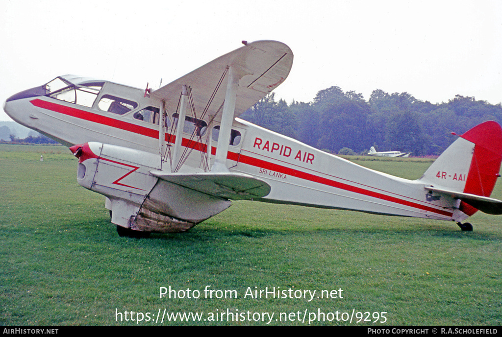 Aircraft Photo of 4R-AAI | De Havilland D.H. 89A Dragon Rapide | Rapid Air Sri Lanka | AirHistory.net #9295