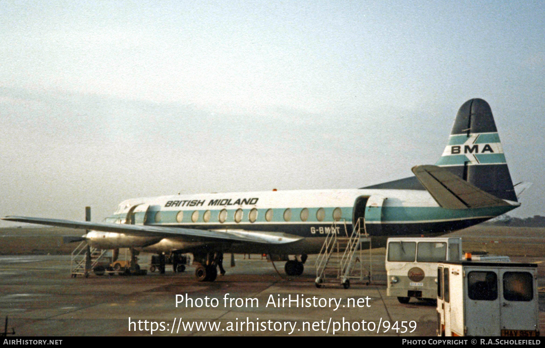 Aircraft Photo of G-BMAT | Vickers 813 Viscount | British Midland Airways - BMA | AirHistory.net #9459