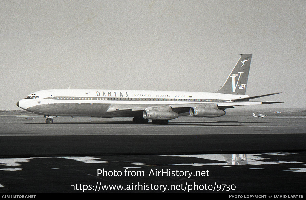 Aircraft Photo of VH-EBS | Boeing 707-338C | Qantas | AirHistory.net #9730