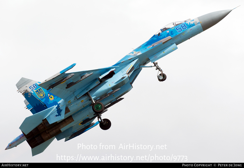 Aircraft Photo of 58 blue | Sukhoi Su-27P1M | Ukraine - Air Force | AirHistory.net #9773