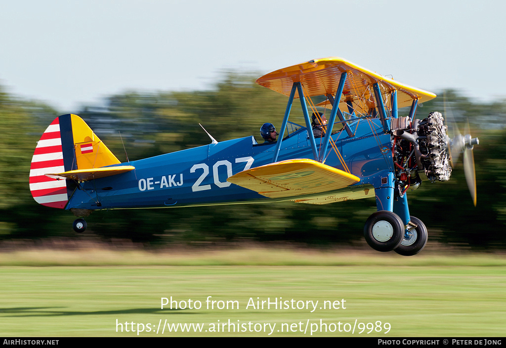 Aircraft Photo of OE-AKJ | Boeing PT-13D Kaydet (E75) | USA - Air Force | AirHistory.net #9989