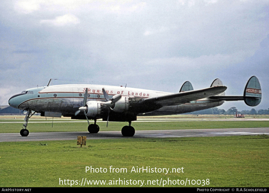 Aircraft Photo of G-ANUR | Lockheed L-749A Constellation | Skyways of London | AirHistory.net #10038