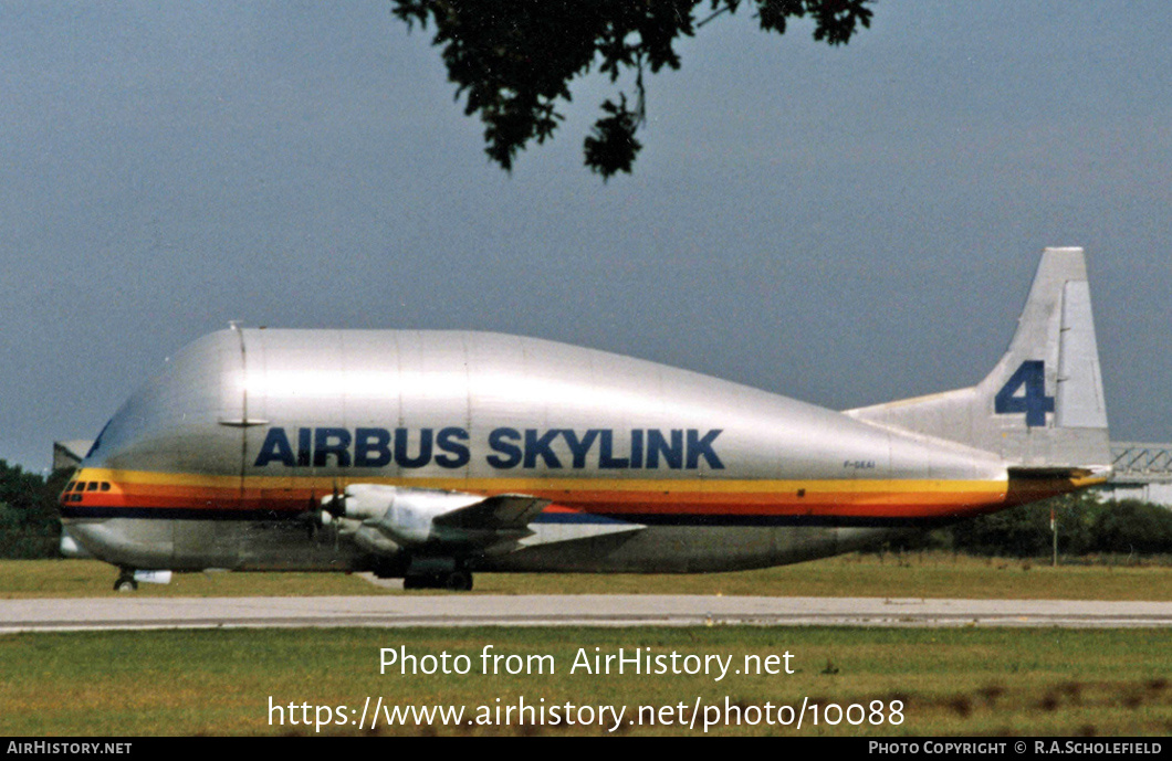 Aircraft Photo of F-GEAI | Aero Spacelines 377SGT Super Guppy Turbine | Airbus Skylink | AirHistory.net #10088