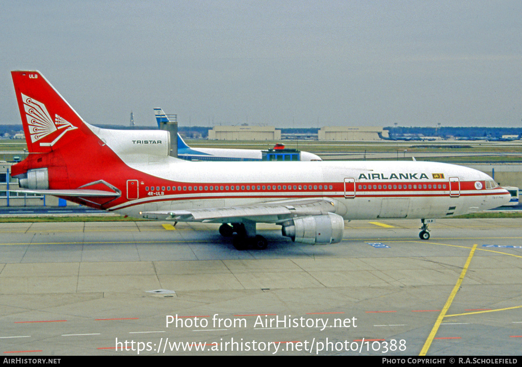 Aircraft Photo of 4R-ULB | Lockheed L-1011-385-3 TriStar 500 | AirLanka | AirHistory.net #10388