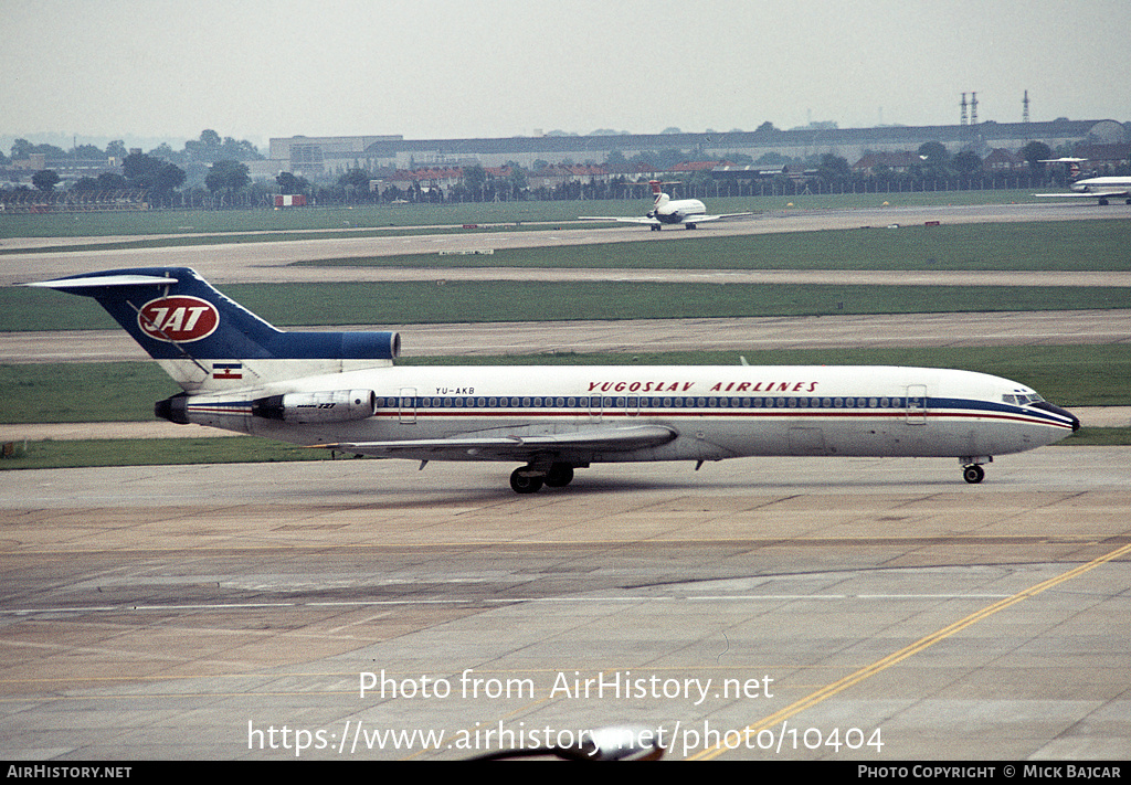 Aircraft Photo of YU-AKB | Boeing 727-2H9/Adv | JAT Yugoslav Airlines - Jugoslovenski Aerotransport | AirHistory.net #10404