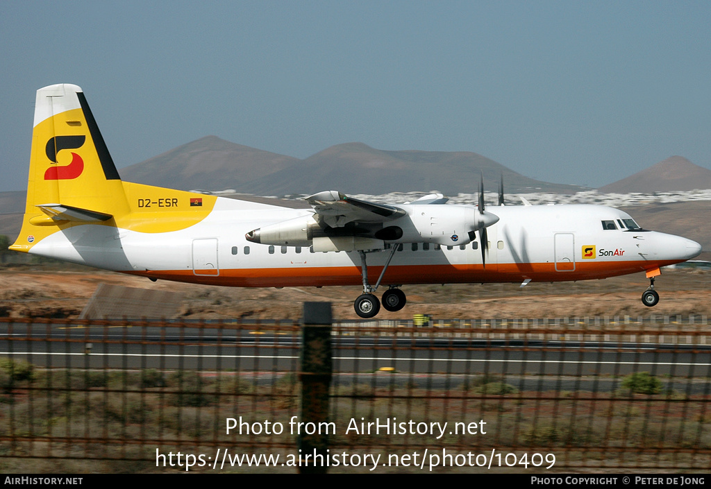 Aircraft Photo of D2-ESR | Fokker 50 | SonAir | AirHistory.net #10409