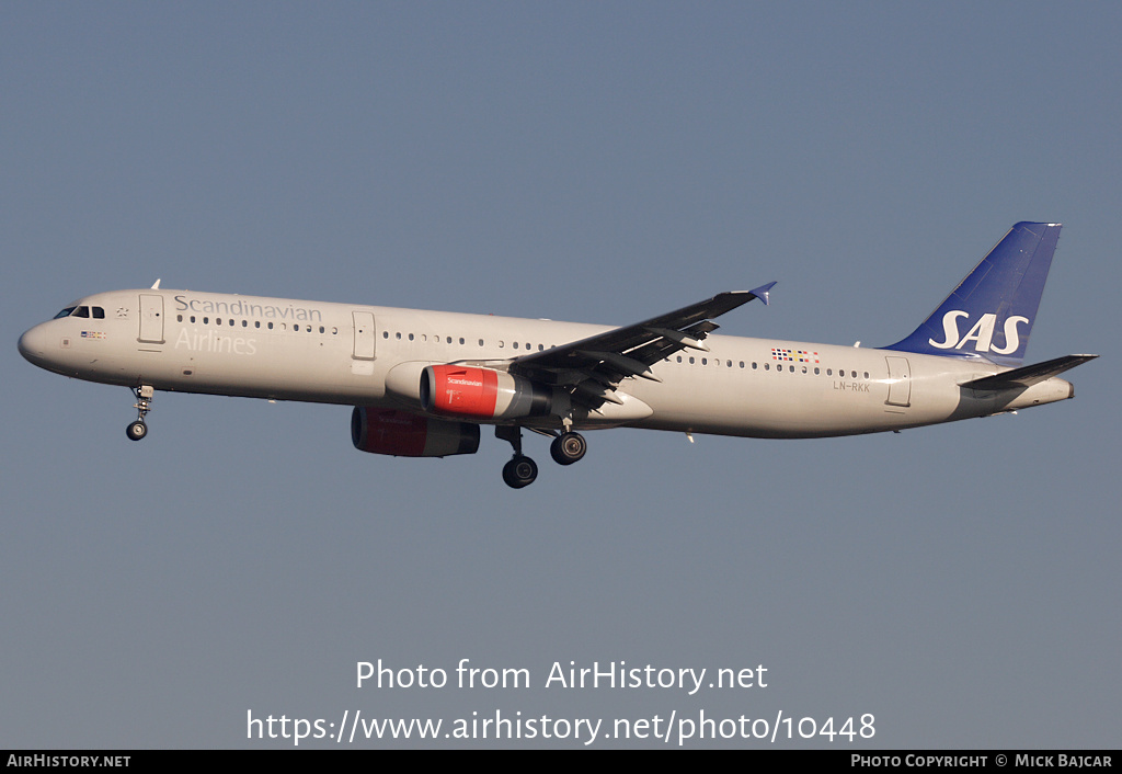 Aircraft Photo of LN-RKK | Airbus A321-232 | Scandinavian Airlines - SAS | AirHistory.net #10448