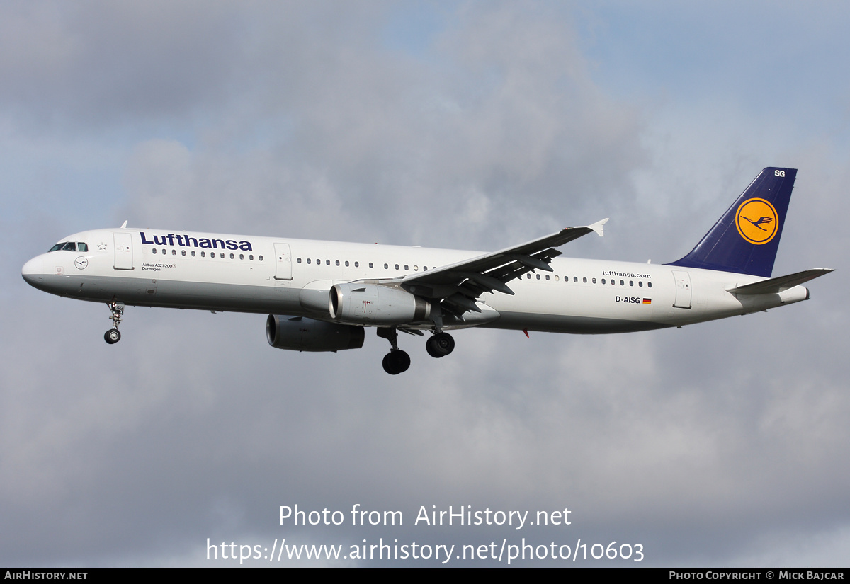 Aircraft Photo of D-AISG | Airbus A321-231 | Lufthansa | AirHistory.net #10603