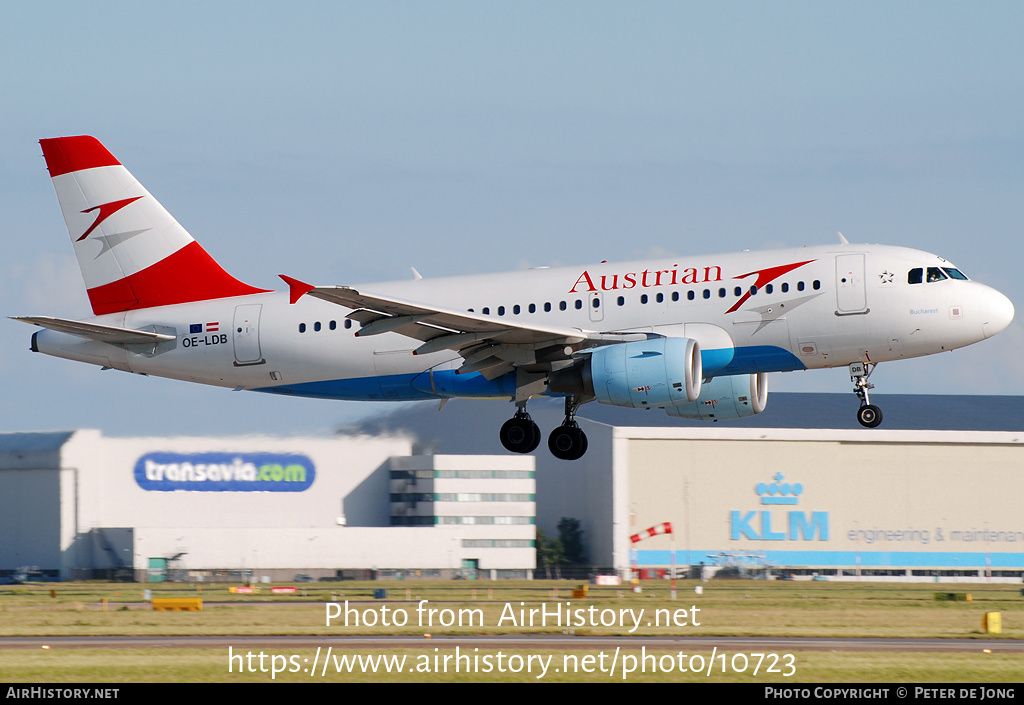 Aircraft Photo of OE-LDB | Airbus A319-112 | Austrian Airlines | AirHistory.net #10723