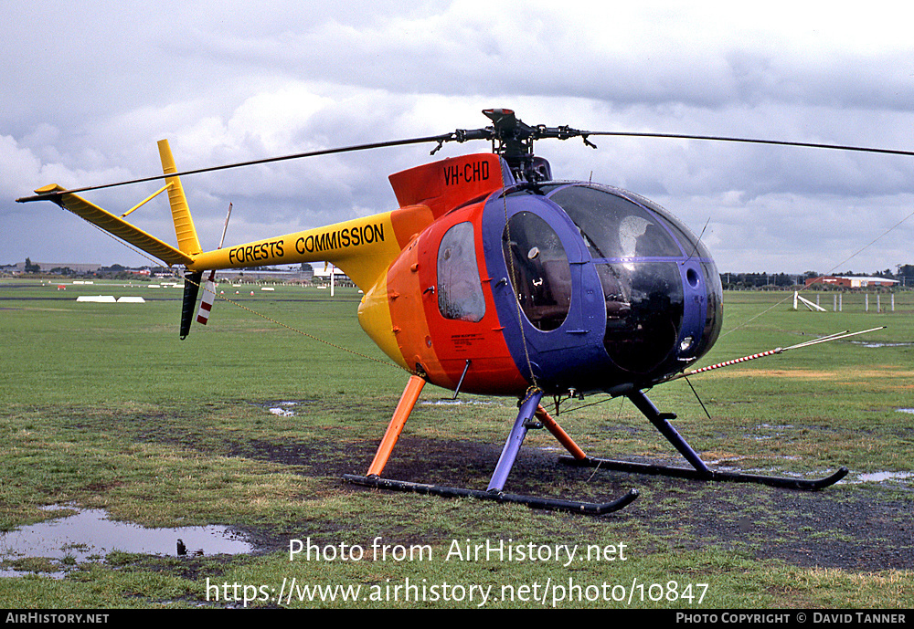 Aircraft Photo of VH-CHD | Hughes 500C (369HS) | Forests Commission | AirHistory.net #10847