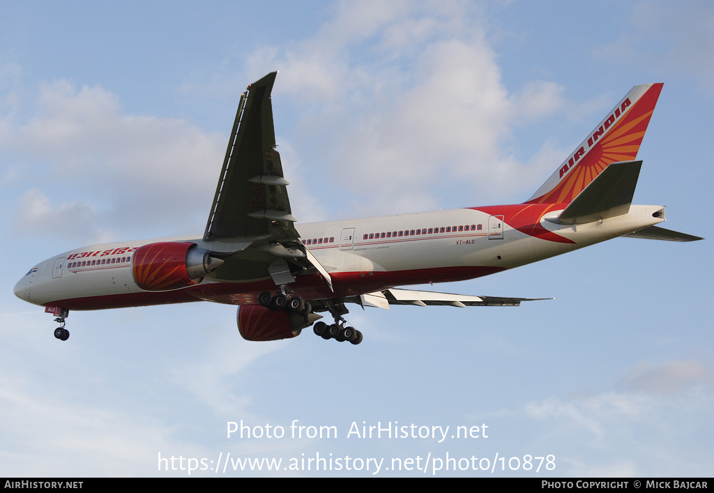Aircraft Photo of VT-ALG | Boeing 777-237/LR | Air India | AirHistory.net #10878