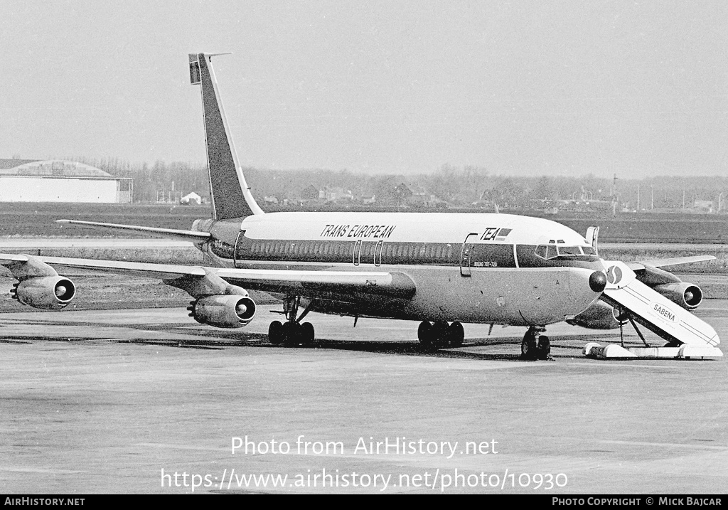 Aircraft Photo of OO-TEA | Boeing 720-025 | TEA - Trans European Airways | AirHistory.net #10930