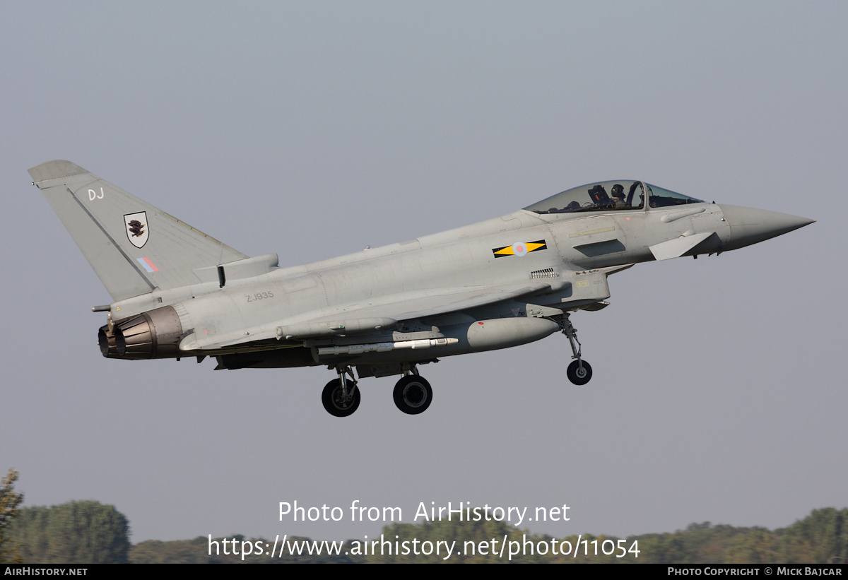 Aircraft Photo of ZJ935 | Eurofighter EF-2000 Typhoon FGR4 | UK - Air Force | AirHistory.net #11054