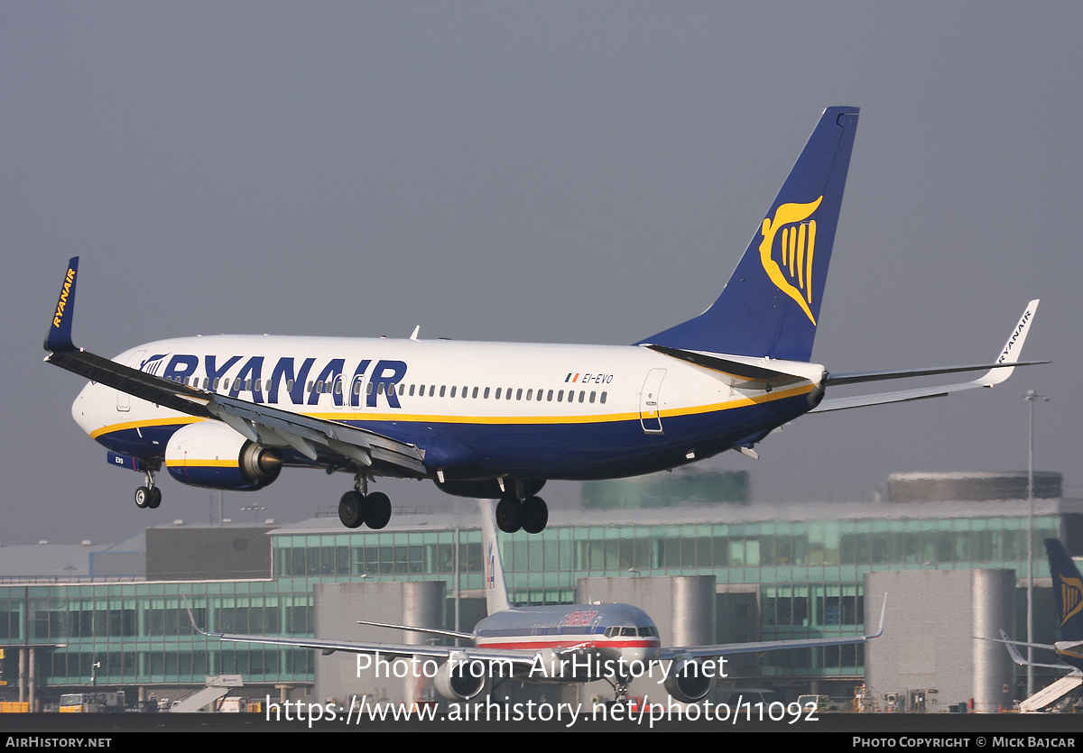 Aircraft Photo of EI-EVO | Boeing 737-8AS | Ryanair | AirHistory.net #11092