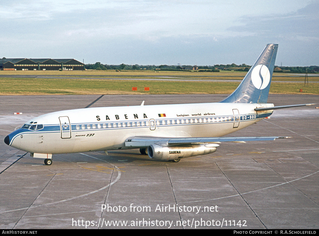 Aircraft Photo of OO-SDD | Boeing 737-229/Adv | Sabena | AirHistory.net #11142