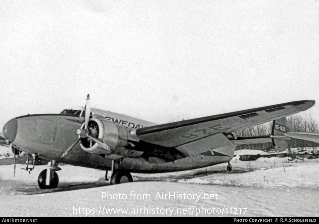 Aircraft Photo of SE-BZE | Lockheed 18-56 Lodestar | Swedair | AirHistory.net #11217