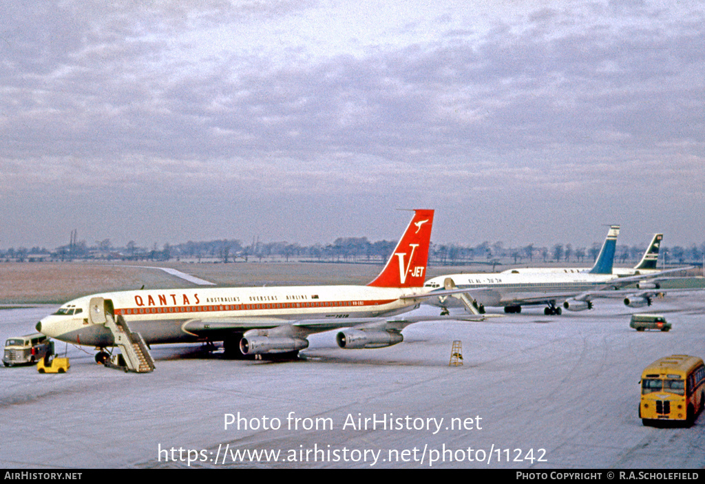 Aircraft Photo of VH-EBJ | Boeing 707-138B | Qantas | AirHistory.net #11242