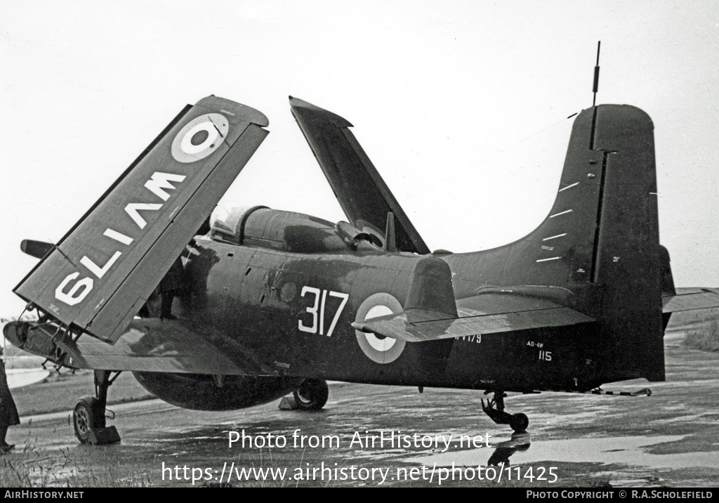 Aircraft Photo of WV179 | Douglas AD-4W Skyraider AEW1 | UK - Navy | AirHistory.net #11425