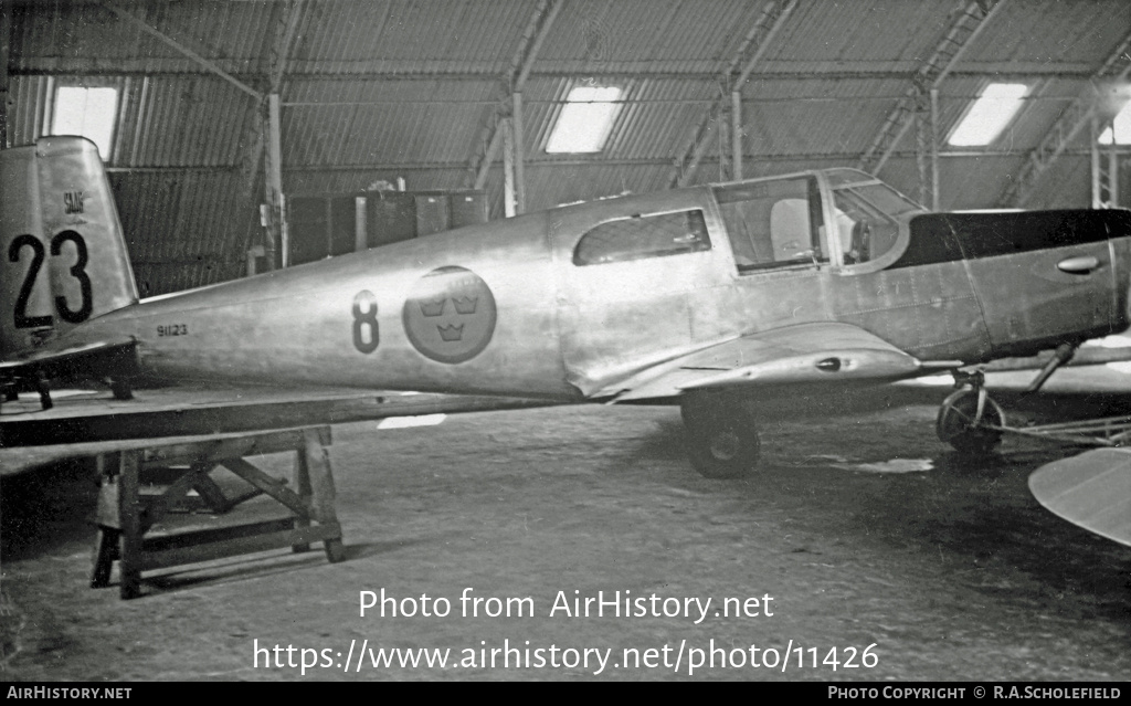 Aircraft Photo of 91123 | Saab Tp91 Safir (91A) | Sweden - Air Force | AirHistory.net #11426