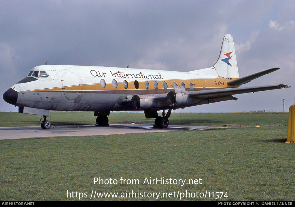 Aircraft Photo of G-APPX | Vickers 702 Viscount | Air International | AirHistory.net #11574