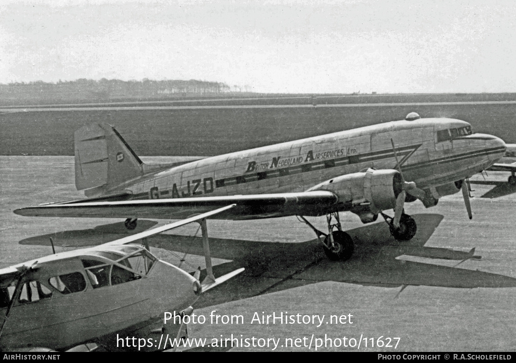 Aircraft Photo of G-AJZD | Douglas C-47A Dakota Mk.3 | British Nederland Airservices | AirHistory.net #11627