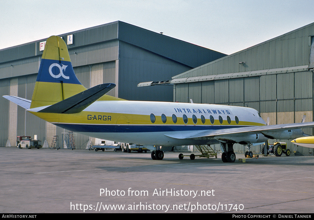 Aircraft Photo of G-ARGR | Vickers 708 Viscount | Intra Airways | AirHistory.net #11740