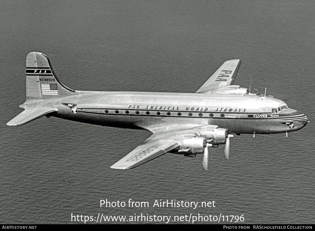 Aircraft Photo of NC88928 | Douglas C54A-DC | Pan American World Airways - PAA | AirHistory.net #11796