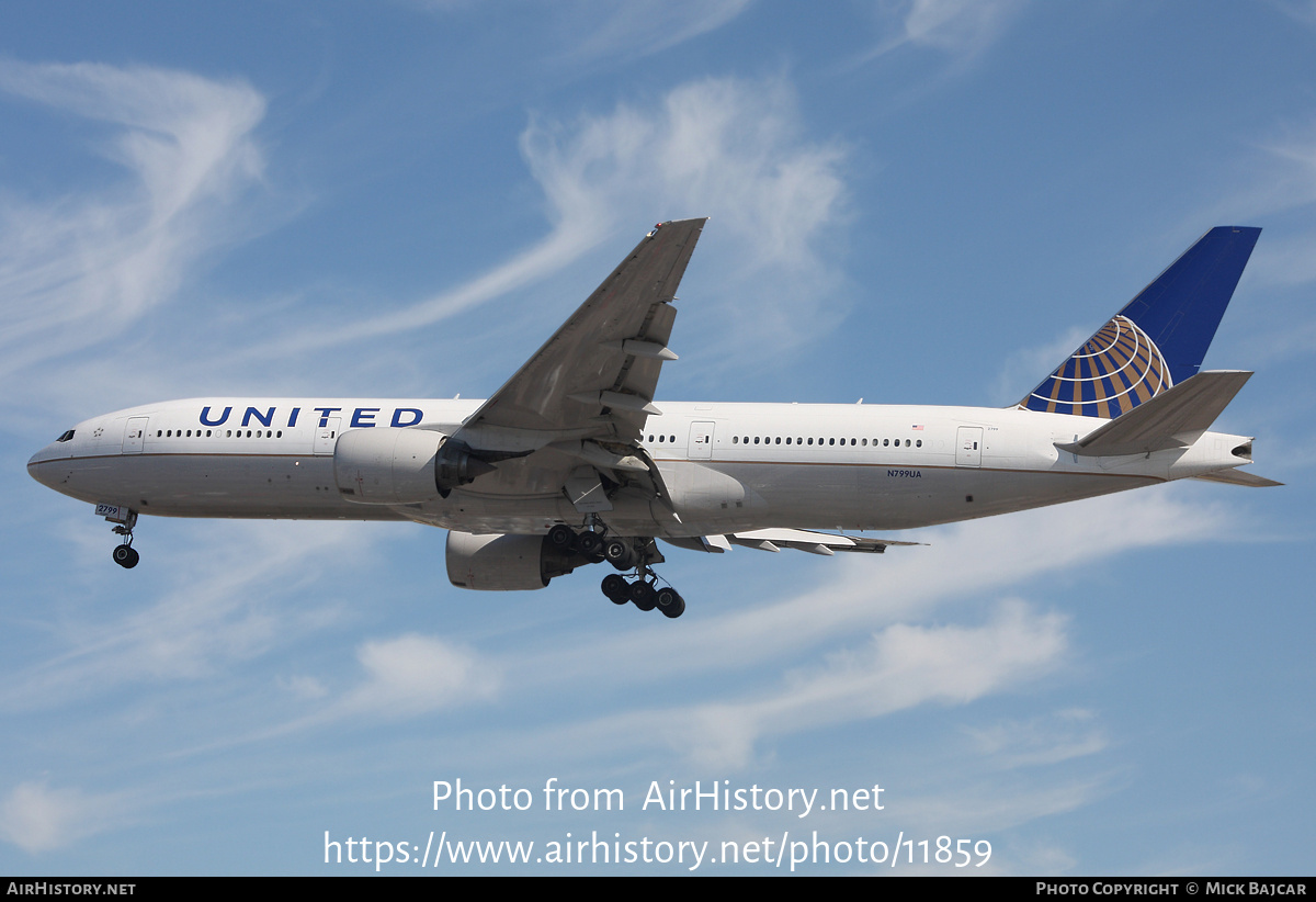 Aircraft Photo of N799UA | Boeing 777-222/ER | United Airlines | AirHistory.net #11859