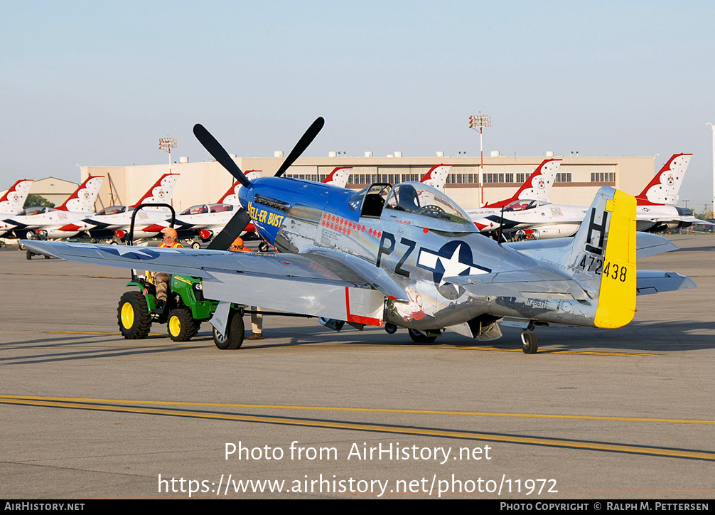 Aircraft Photo of N7551T / 472438 | North American P-51D Mustang | USA - Air Force | AirHistory.net #11972