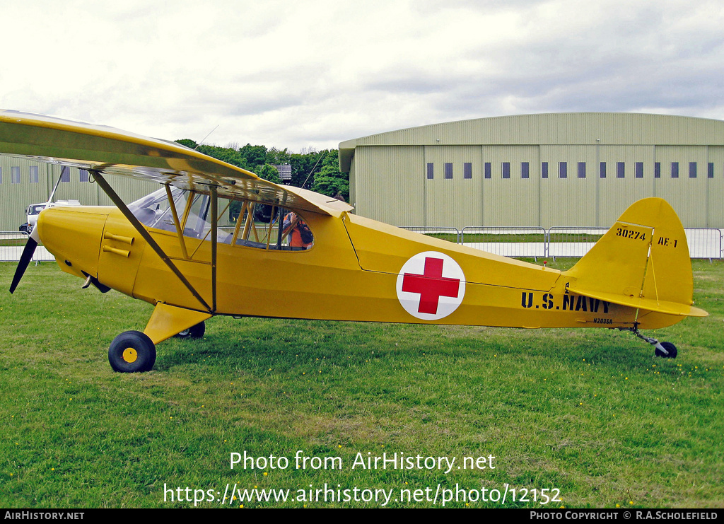 Aircraft Photo of N203SA | Piper J-5C Cub Cruiser | AirHistory.net #12152