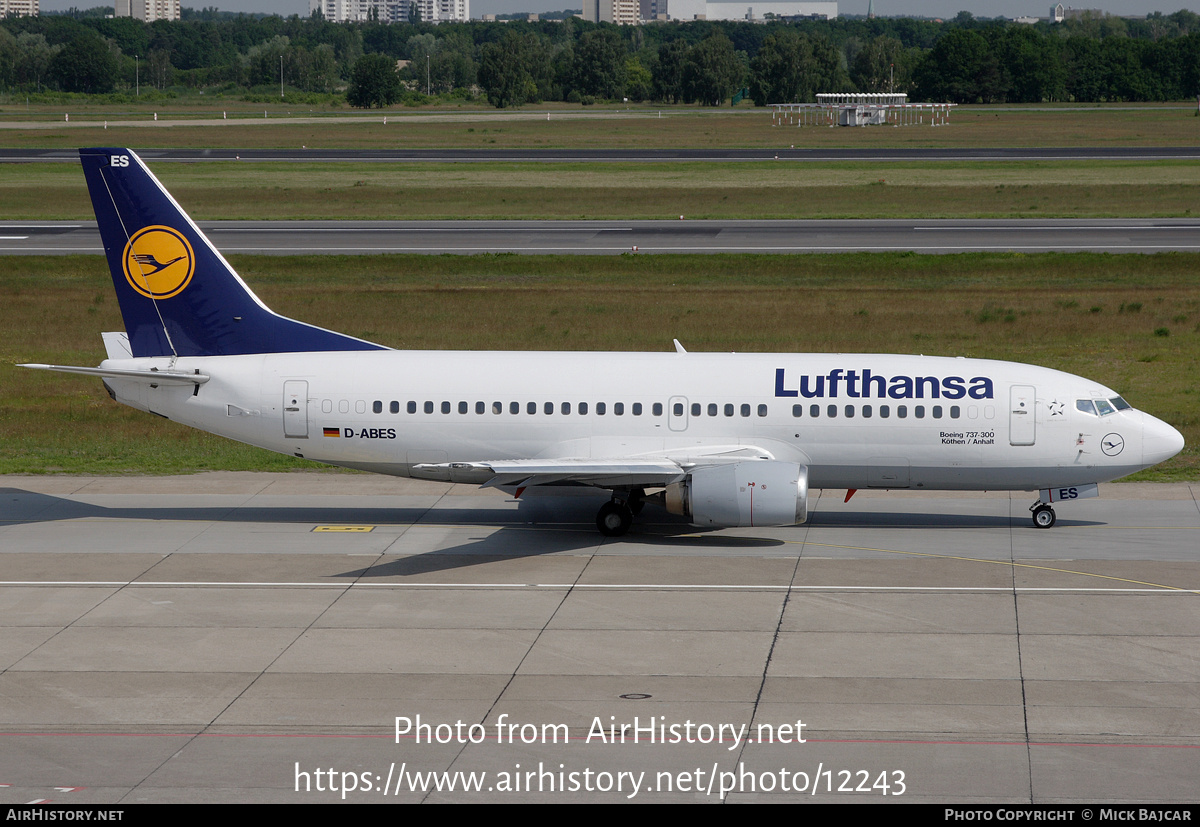 Aircraft Photo of D-ABES | Boeing 737-330 | Lufthansa | AirHistory.net #12243