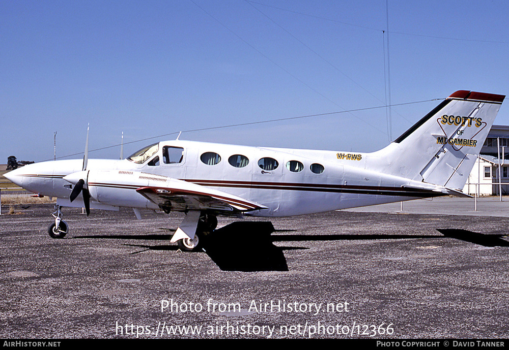 Aircraft Photo of VH-RWS | Cessna 421C Golden Eagle | Scotts of Mount Gambier | AirHistory.net #12366