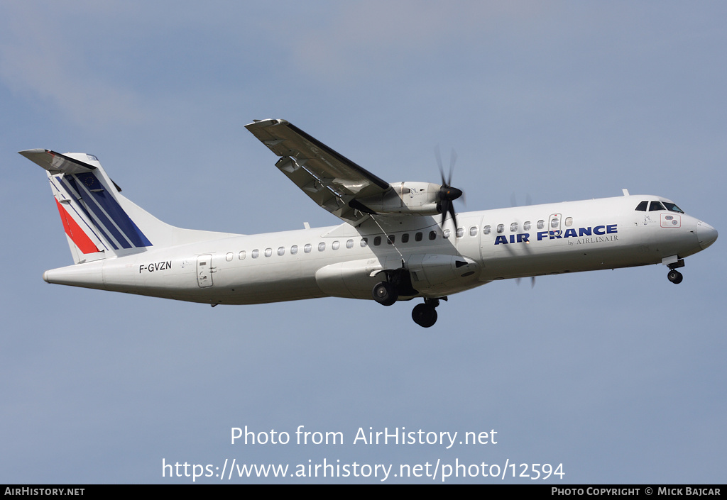 Aircraft Photo of F-GVZN | ATR ATR-72-500 (ATR-72-212A) | Air France | AirHistory.net #12594