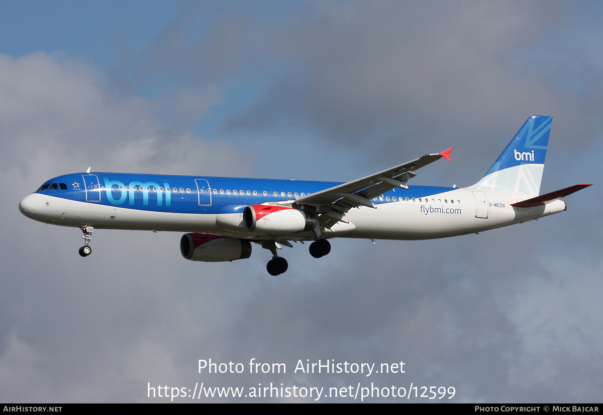 Aircraft Photo of G-MEDN | Airbus A321-231 | BMI - British Midland International | AirHistory.net #12599