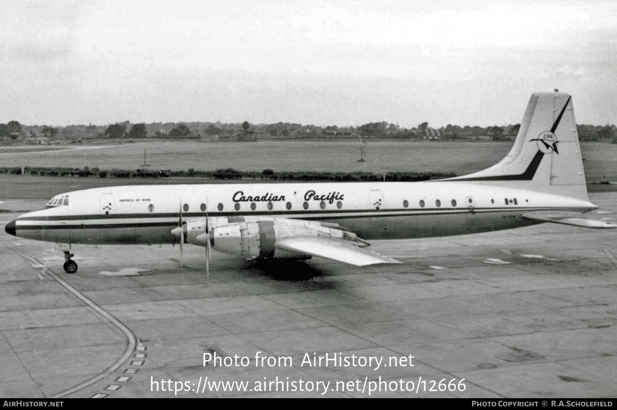 Aircraft Photo of CF-CZW | Bristol 175 Britannia 314 | Canadian Pacific Airlines | AirHistory.net #12666