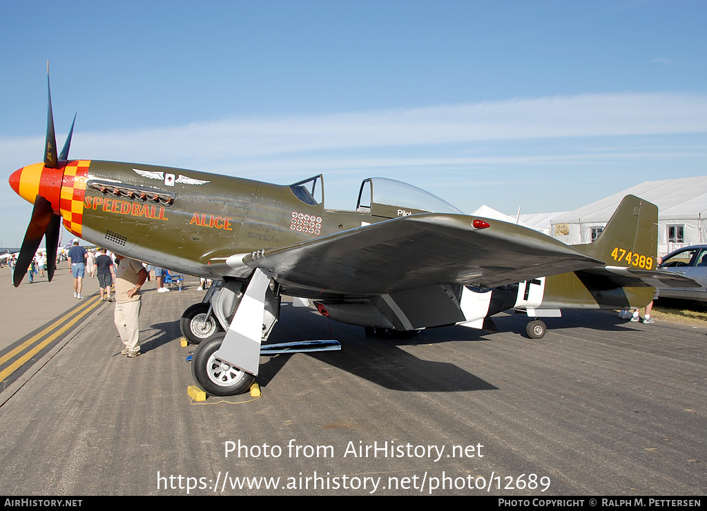 Aircraft Photo of N64824 / 474389 | North American P-51D Mustang | USA - Air Force | AirHistory.net #12689