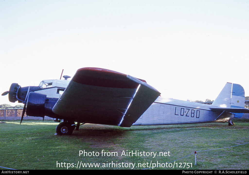 Aircraft Photo of LQ-ZBD | Junkers Ju 52/3m ge | AirHistory.net #12751