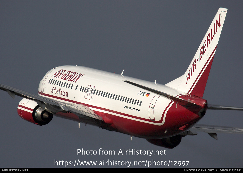 Aircraft Photo of D-ABAI | Boeing 737-46J | Air Berlin | AirHistory.net #12997