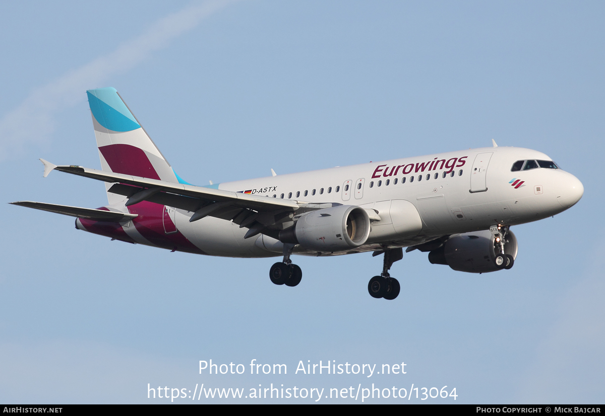 Aircraft Photo of D-ASTX | Airbus A319-112 | Eurowings | AirHistory.net #13064