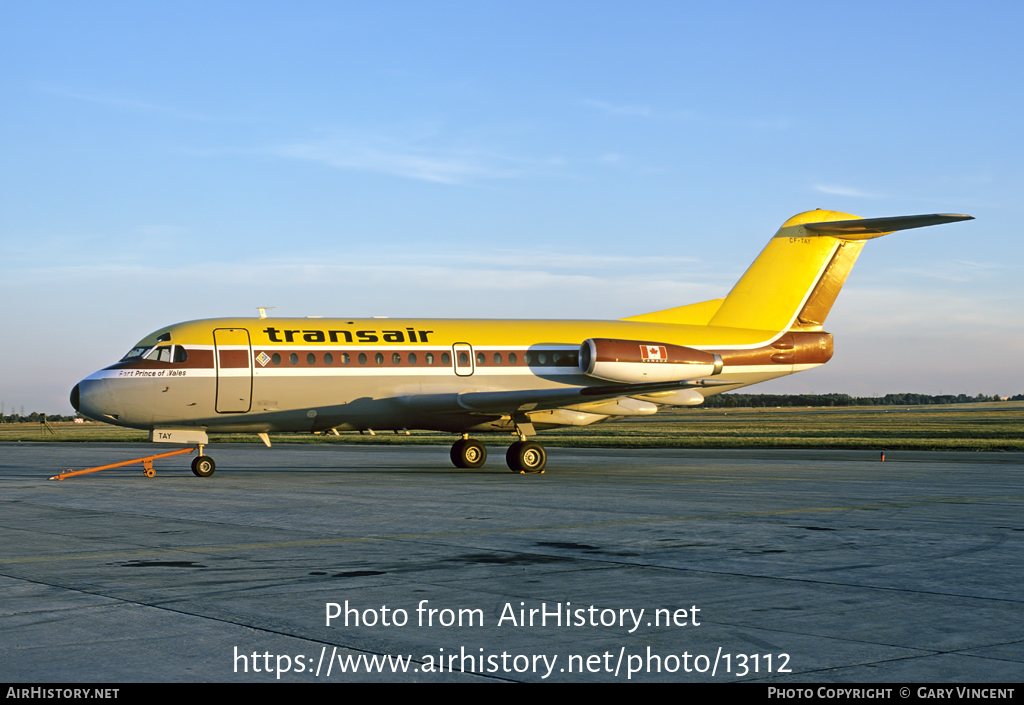 Aircraft Photo of CF-TAY | Fokker F28-1000 Fellowship | Transair | AirHistory.net #13112